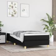 vidaXL Sängram utan madrass svart 90x200 cm tyg