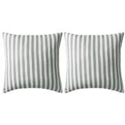 vidaXL Prydnadskuddar för trädgården 2 st 45x45 cm randiga grå
