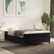 vidaXL Boxspring-sängram svart 140x200 cm sammet