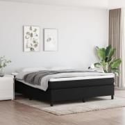 vidaXL Boxspring-sängram svart 180x200 cm tyg