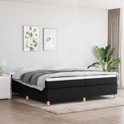 vidaXL Sängram utan madrass svart 200x200 cm tyg