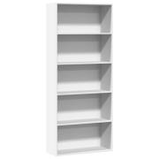 vidaXL Bokhylla vit 80x30x189 cm konstruerat trä