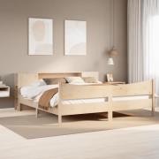 vidaXL Sängram utan madrass 200x200 cm massiv furu