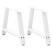 vidaXL Soffbordsben A-formade 2 st vita 60x(42-43) cm stål