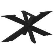 vidaXL Soffbordsben spindelformad svart 98x58x(42-43) cm stål