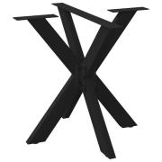 vidaXL Matbordsben spindelformad svart 85x85x(72-73) cm stål