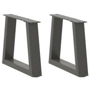 vidaXL Soffbordsben V-formade 2 st antracit 40x(30-31,3) cm stål
