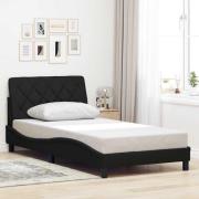 vidaXL Bed Frame without Mattress Black 100x200 cm Fabric