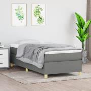 vidaXL Boxspring-sängram mörkgrå 80x200 cm tyg