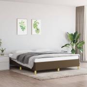 vidaXL Boxspring-sängram mörkbrun 180x200 cm tyg