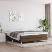 vidaXL Sängram utan madrass mörkbrun 180x200 cm tyg