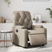 vidaXL Elektrisk reclinerfåtölj cappuccino konstläder