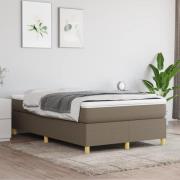 vidaXL Boxspring-sängram taupe 120x200 cm tyg