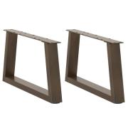vidaXL Soffbordsben V-formade 2 st naturstål 60x(30-31,3) cm stål