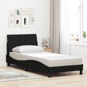 vidaXL Sängram utan madrass svart 90x200 cm tyg