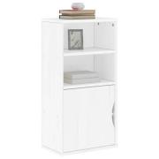 vidaXL Sidoskåp ODDA vit 40x24x79 cm massivt trä furu