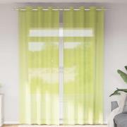 vidaXL Voile gardiner med genomföringar 2 st äppelgrön 140x260 cm