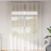 vidaXL Voile gardiner med genomföringar 2 st gräddvit 140x300 cm