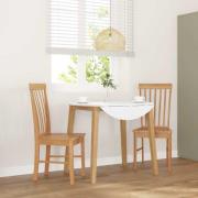 vidaXL Matstolar 2 st massivt trä gummi