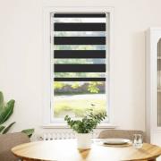 Rullgardin randig svart 80 x 150 cm transparent