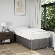vidaXL Sängram utan madrass Taupe 90x190 cm tyg