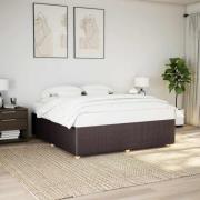 vidaXL Sängram utan madrass mörkbrun 180x200 cm tyg