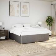 vidaXL Sängram utan madrass taupe 200x200 cm tyg