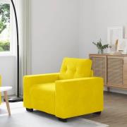 vidaXL Soffstol gul 60 cm sammet