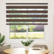 Rullgardin randig brun 120 x 175 cm transparent