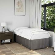 vidaXL Sängram utan madrass Taupe 90x200 cm tyg