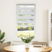 Rullgardin randig vit 40 x 100 cm transparent