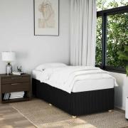 vidaXL Sängram utan madrass svart 90x200 cm tyg