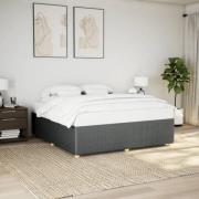 vidaXL Sängram utan madrass mörkgrå 180x200 cm tyg