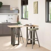 vidaXL Barbordsben T-formade 2 st svarta 40x35x(90-91) cm stål