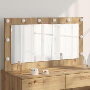 vidaXL Sminkspegel Artisan ek Trä och glas 100 x 55 cm Sminkspegel