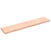 vidaXL Hyllplan 200x40x(2-6) cm obehandlad massiv ek