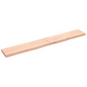 vidaXL Hyllplan 220x30x(2-6) cm obehandlad massiv ek