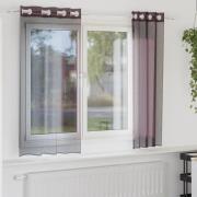 vidaXL Voile gardiner med genomföringar 2 st lila 140x175 cm