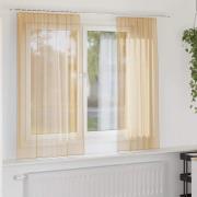 vidaXL Voile gardiner med stångfickor 2 st sand