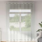 vidaXL Voile gardiner med genomföringar 2 st ljusgrå 140x300 cm
