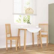 vidaXL Matstolar 2 st massivt trä gummi