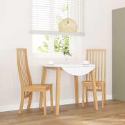 vidaXL Matstolar 2 st massivt trä gummi