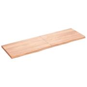 vidaXL Vägghylla ljusbrun 160x50x(2-4) cm behandlad massiv ek