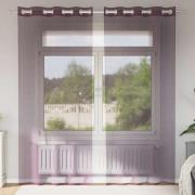 vidaXL Voile gardiner med genomföringar 2 st lila 140x245 cm