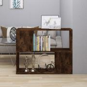 vidaXL Bokhylla/rumsavdelare rökfärgad ek 80x24x63 cm