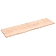 vidaXL Hyllplan 220x60x(2-4) cm obehandlad massiv ek