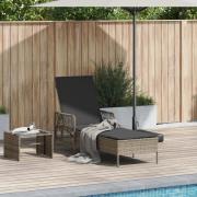 vidaXL Solstol Grå och mörk grå PE Rattan 157 x 55 x 92 cm Solstol