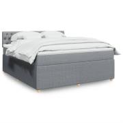vidaXL Ramsäng med madrass ljusgrå 180x200 cm tyg