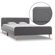 vidaXL Sängram utan madrass ljusgrå tyg 120x200 cm