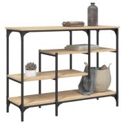 vidaXL Konsolbord med hyllor sonoma-ek 100x35x75 cm